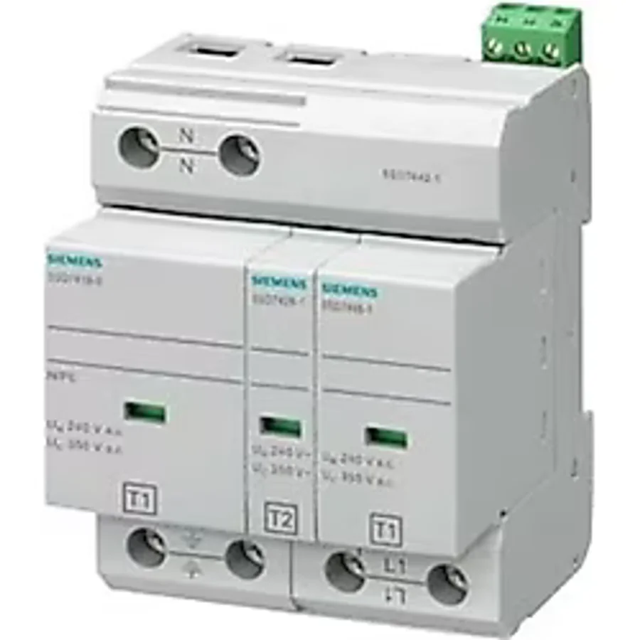 Siemens 5Sd7442 1 B Ve C Sınıfı 2 Kutuplu Tt Ve Tn S Sistemleri İçin Kombine Parafudr