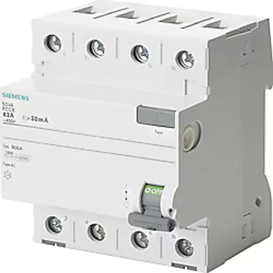Siemens 5SV4342-0 4x25 A 400 V 30 mA AC Tipi Kaçak Akım Rölesi