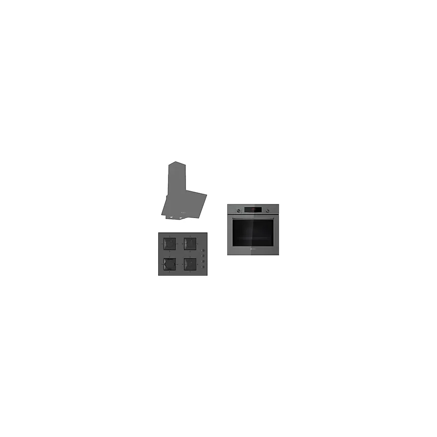 Siemens - Ferre Hb514fbh2t- Ss208 - D08 Gri Ankastre Set