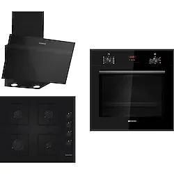 Siemens HB012FBB1T - EO6C6PP30O - LC63KPJ61T Siyah Ankastre Set
