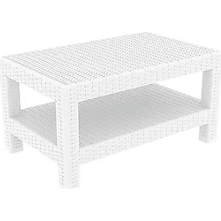Siesta Rattan Monaco Uzun Sehpa - Beyaz