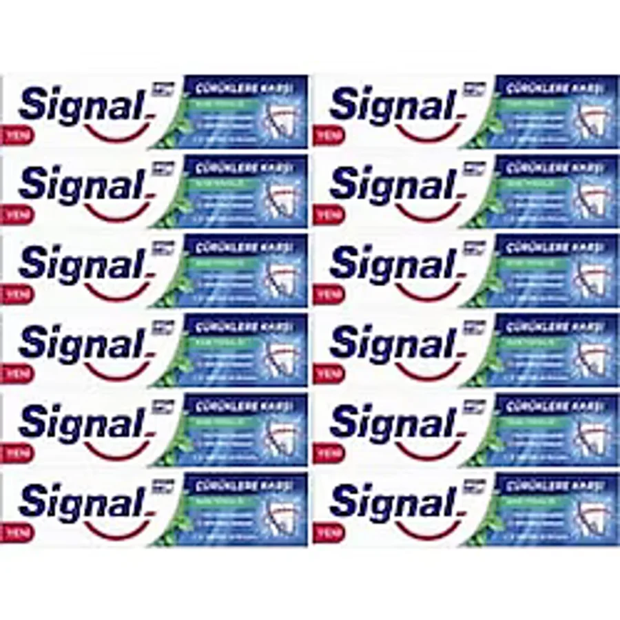 Signal Çürüklere Karşı Nane Ferahlığı 100 ml 12 Adet Florürlü Diş Macunu