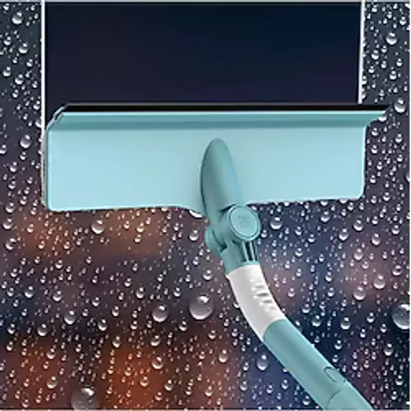Sihirli Pencere Temizleme Uzun Saplı Teleskopik Cam Sileceği Kazıyıcı Dönen Mops Yıkama Windows