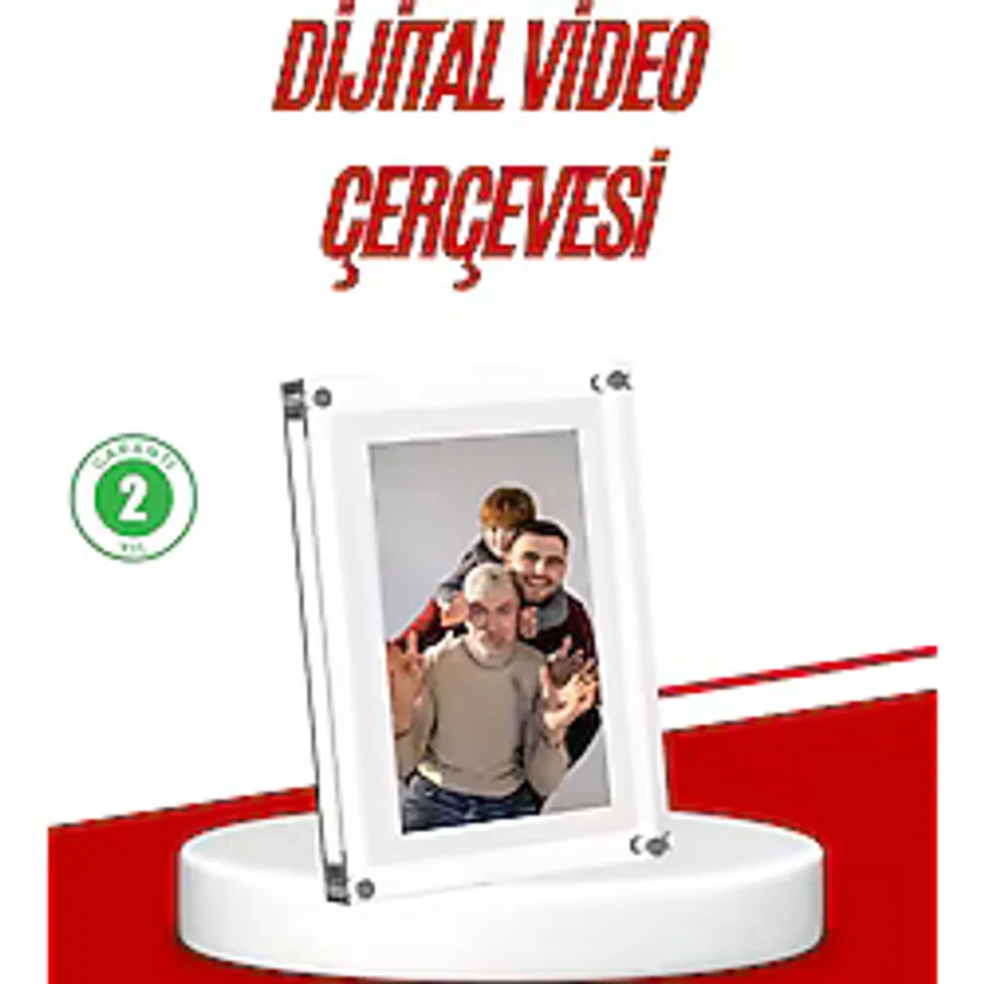 Şık ve Dekoratif 7 Inç Dijital Fotoğraf Çerçevesi - Anılarınızı Sergileyin