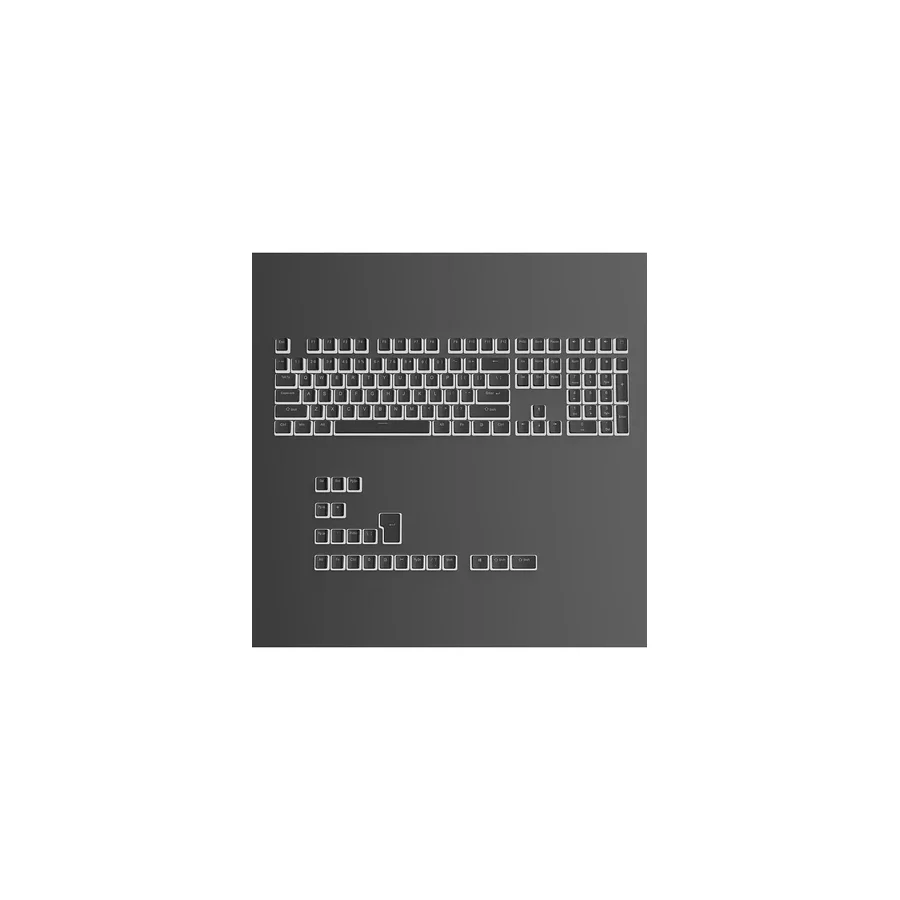 silabor 130 Keys Pudding Keycaps Klavye Tuş İki Renki Kalıplama Keycaps 15