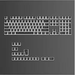 silabor 130 Keys Pudding Keycaps Klavye Tuş İki Renki Kalıplama Keycaps 15