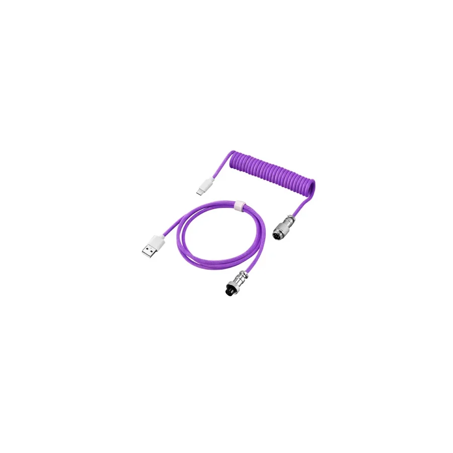 silabor Coiled Kablo, Sarmal Kablo, Mekanik Klavye Kablosu, Type C Usb Kablo [Oyuncu Klavyesi Kablosu]