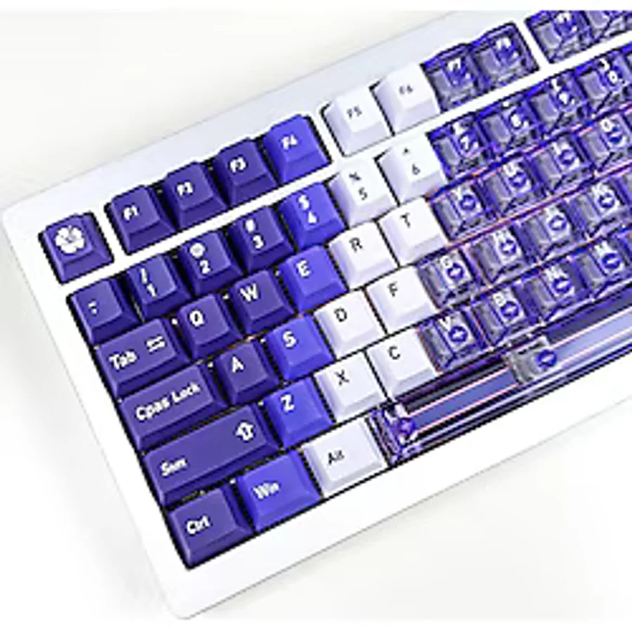 Silabor Mekanik Klavye Tuş Takımı 119 Tuş Keycaps Pbt Süblimasyonlu Çift Renkli Klavye Başlığı - Lavanta Mor
