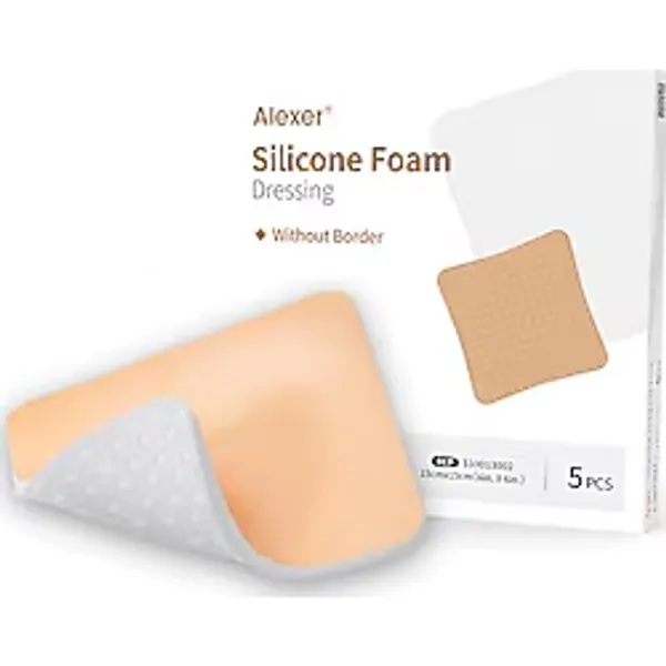 Silikon Köpük Çok Katmanlı Steril Yara Örtüsü 15x15cm 5li Paket