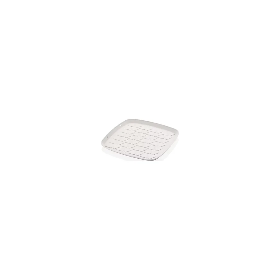 Silikon Lavabo Halısı, Beyaz, Kaymaz Su Geçirgen Evye Matı, Mutfak ve Banyo için, 40 x 35,5 x 2 cm