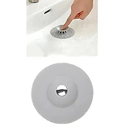 Silikon Lavabo Süzgeci Kilitli Küvet Tıkacı