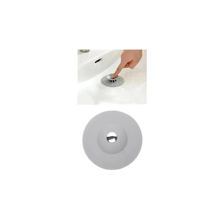 Silikon Lavabo Süzgeci Kilitli Küvet Tıkacı