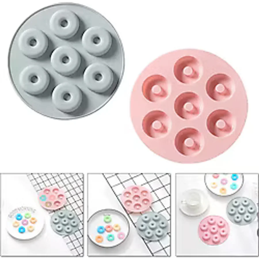Silikon Mini Donut Çikolata Ve Jelibon Kalıbı 7 Li