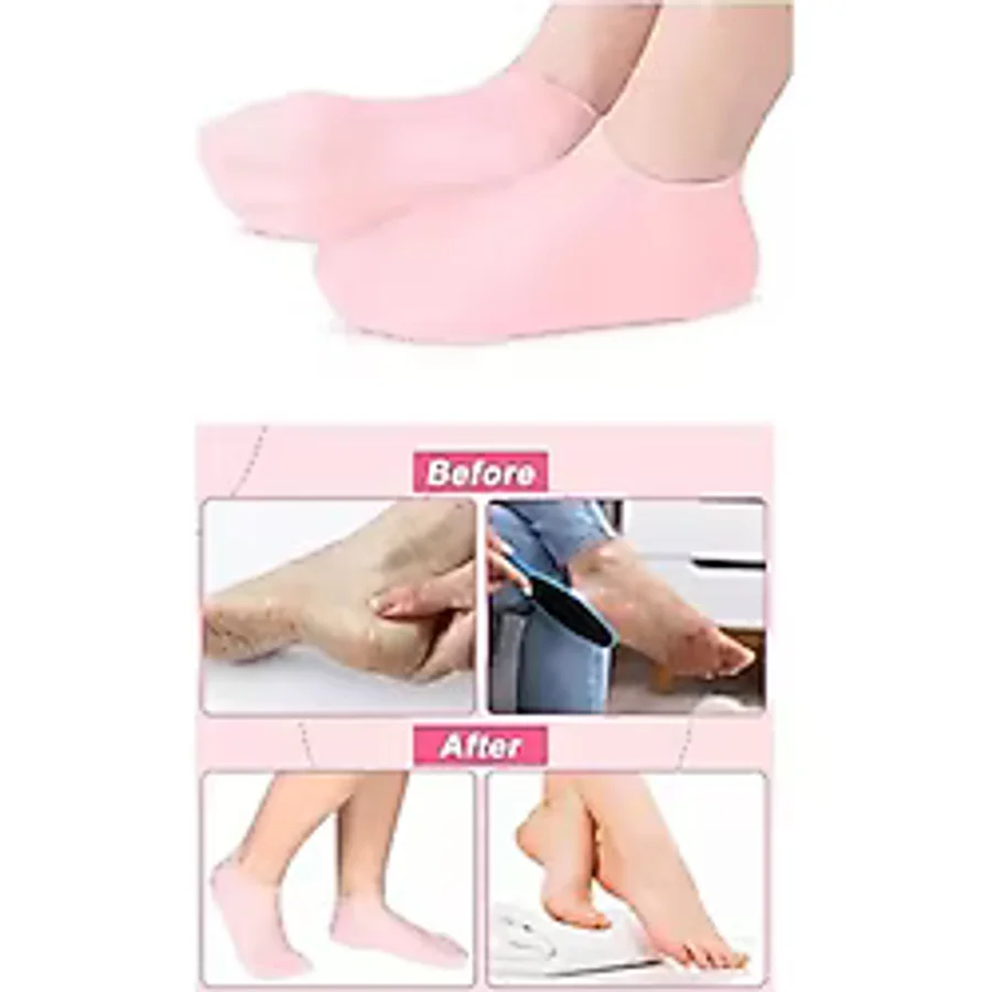 Silikon Nemlendirici Ayak Maskesi Spa Jeli Topuk Çorap Ayak Bakım Çorabı