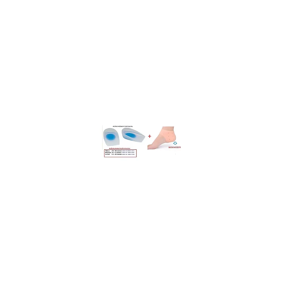 Silimo Tam Ortopedik Anatomik Silikon Ayakkabı Topukluk Tabanlık Topuk Çorabı - large 42-45 - 42 - 44