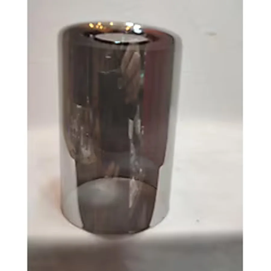 SİLİNDİR AVİZE CAMI.DÜZ FÜME RENKTE (Çap:10.00cm-h:15.00cm)(Normal ampule göre)(E.27)