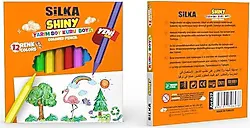 Silka Shiny Yarım Boy 12'li Kuru Boya Seti
