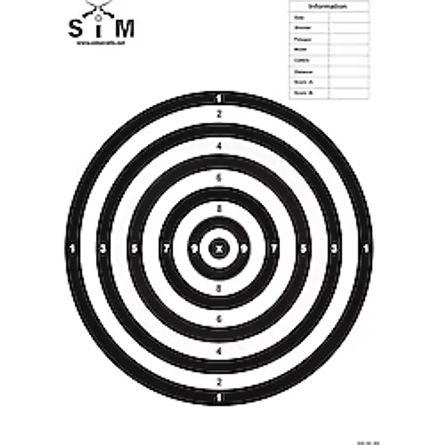 SiM Poligon Hedef Kağıdı kod 909 (10 Adet) 50x70cm Tabanca/Tüfek Atışı Poligon Hedef Kağıdı
