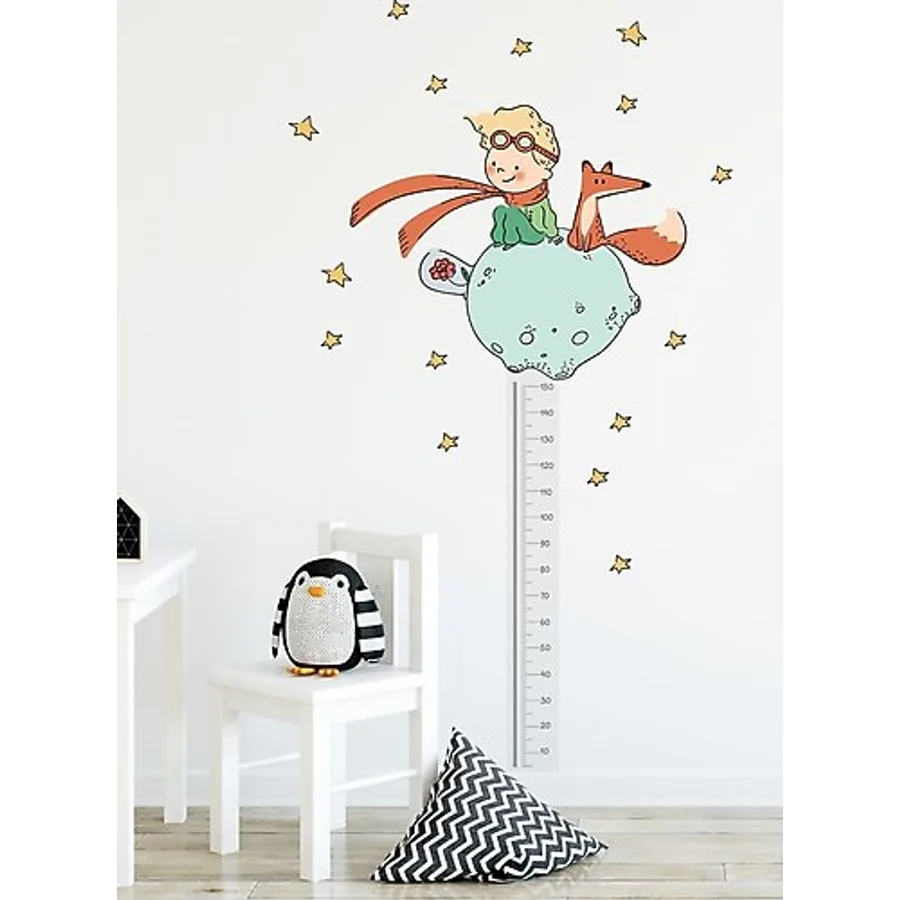 Sim Tasarım Tasarım Küçük Prens Boy Ölçer Duvar Sticker Seti Sm220 Simtasarım-379