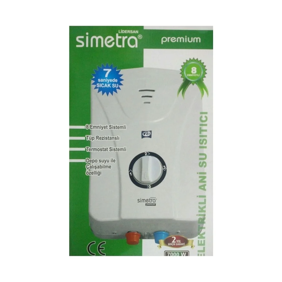 Simetra Premium Ani Su Isıtıcı 8 Emniyetli Elektrikli Şofben SMT120095