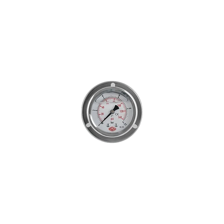 SİMGA Çap Ø100 mm Ön Flanşlı Gliserinli Manometre 0-600 bar