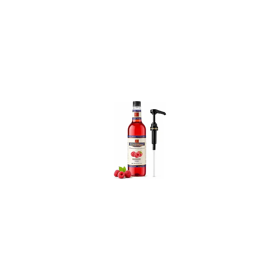 Simonelli Frambuaz Aromalı Kahve Şurubu 700 ml - İçecek ve Kokteyl Şurubu (Pompa Dahil)