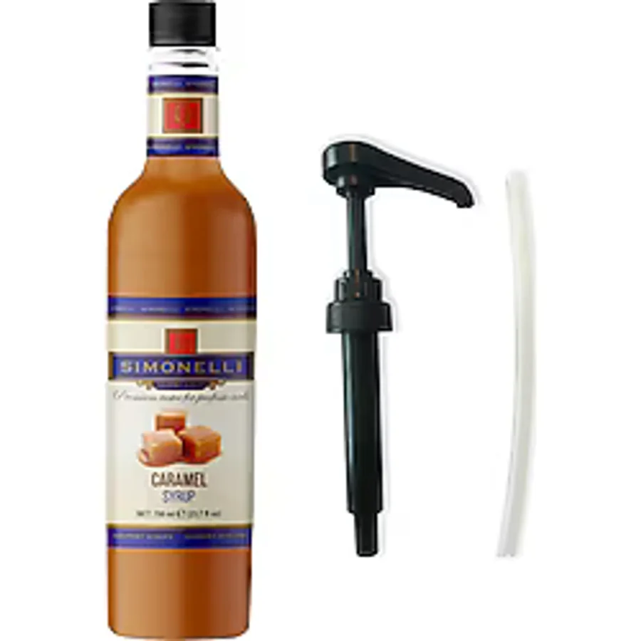 SIMONELLI Kahve Şurubu Karamel Aromalı 70 cl + POMPA