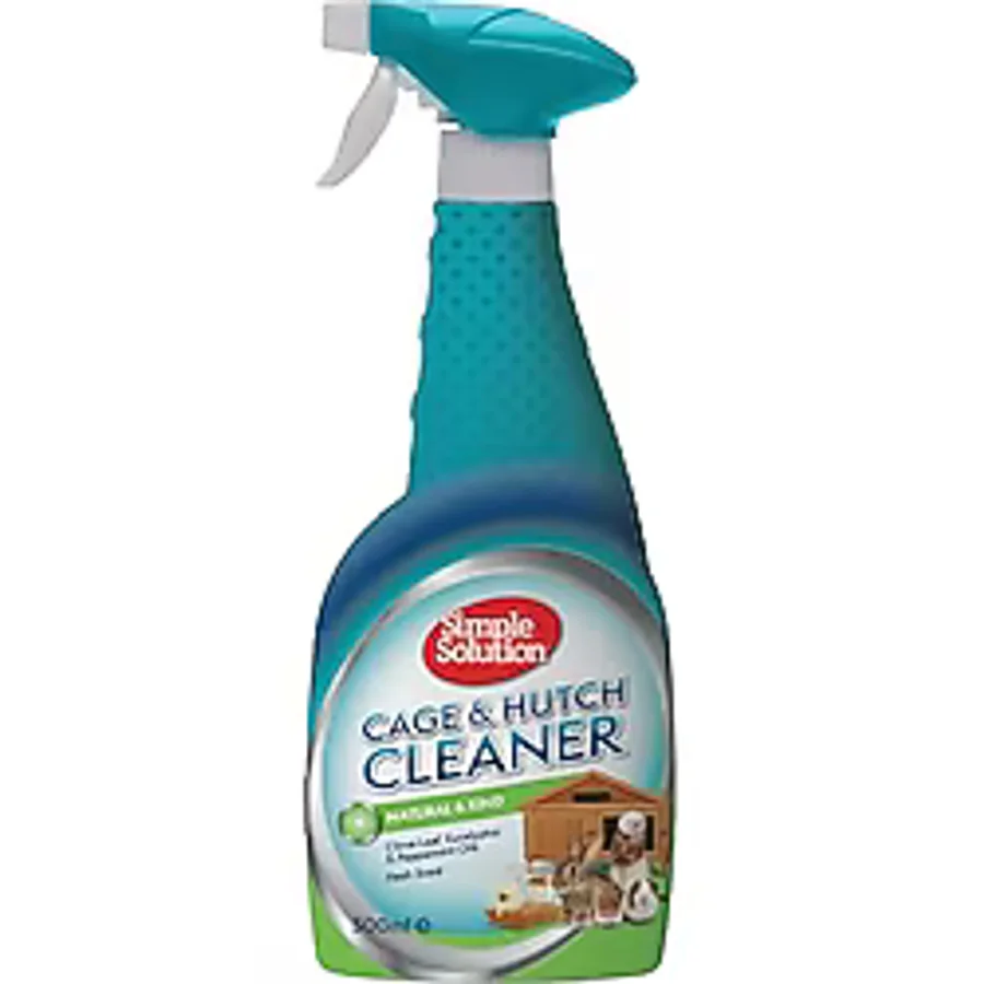 Simple Solution Cage & Hutch Cleaner Evcil Hayvan Kulübesi ve Kafesi Temizleyici Koku ve Leke Giderici Ahşap Metal ve Plastik Yüzeyler için 500 ml