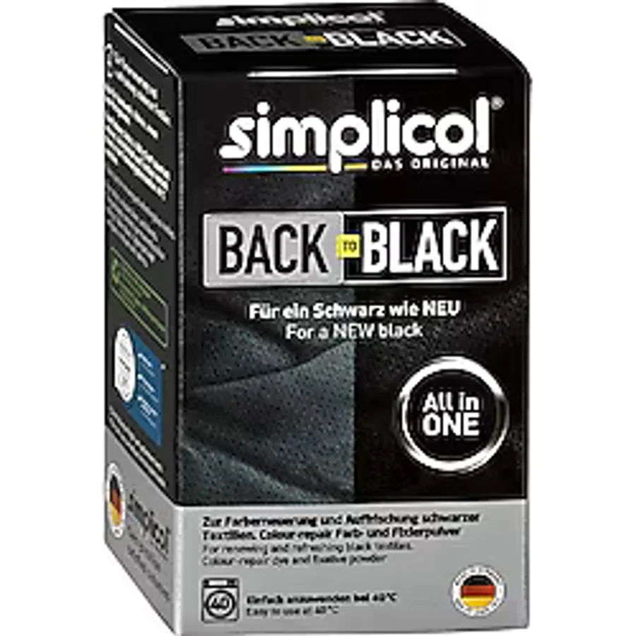 Simplicol Konsantre Kumaş Boyası ve Sabitleyici Toz Boya 400g - Black