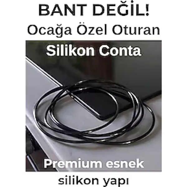 Simux Ankastre Ocak- İndüksiyon ocak- Sızdırmaz Silikon Conta - Bant Değil, Çıkarılabilir & Yıkanabilir - 60-75 cm Ocak Uyumlu ankastre ocak- İndüksiyon ocak kenar silikonu