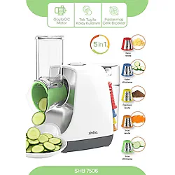 Sinbo SHB-7506 5in1 Tam Otomatik Rende ve Doğrayıcı
