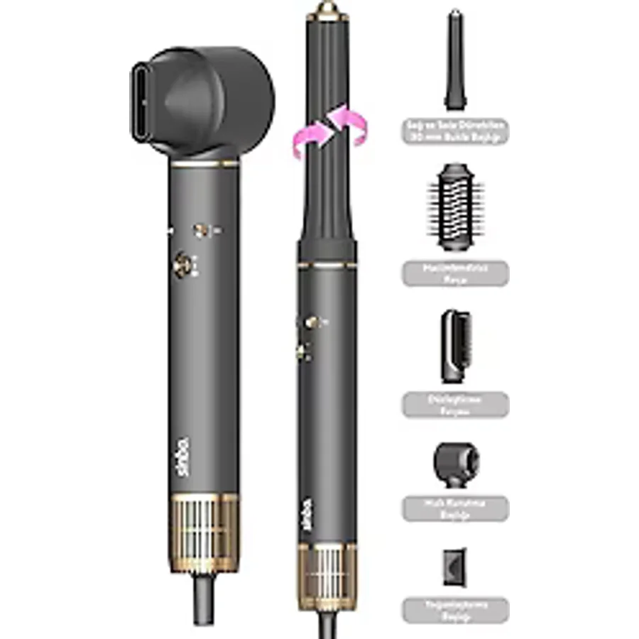 Sinbo SHD-1719 Pro Compact Graphite Gray Saç Şekillendirme Seti