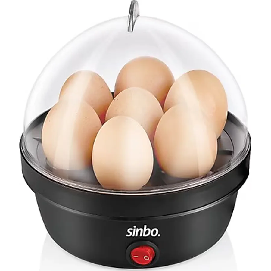 Sinbo Yumurta Pişirme Makinesi 350 W 7 Yumurta Kapasiteli Siyah Renkli Güçlü Cihaz SEB-5803 (5264)