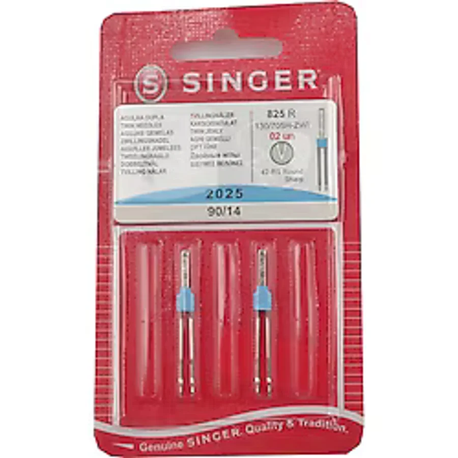 Singer 2025-14 Çift İğne Seti 3 mm 2 Parça Orta Ağırlıklı Kumaşlar için Metal Malzeme