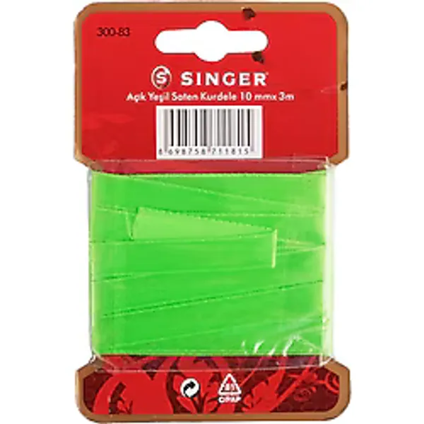 Singer Açık Yeşil Saten Kurdele 10mm x 3m 300-83
