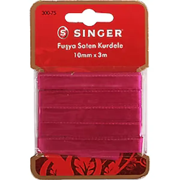 Singer Fuşya Saten Kurdele 10mm x 3m 300-75