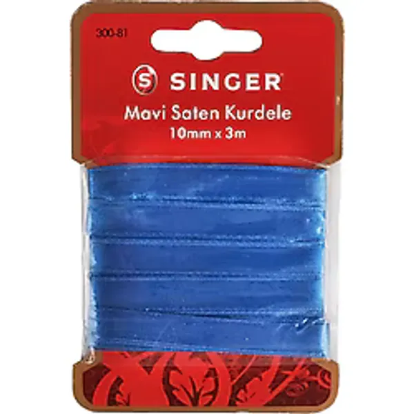 Singer Mavi Saten Kurdele 10mm x 3m 300-81