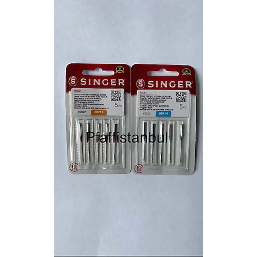 Singer Overlok Iğne Seti 2'li - 80/12 - 90/14 Numara