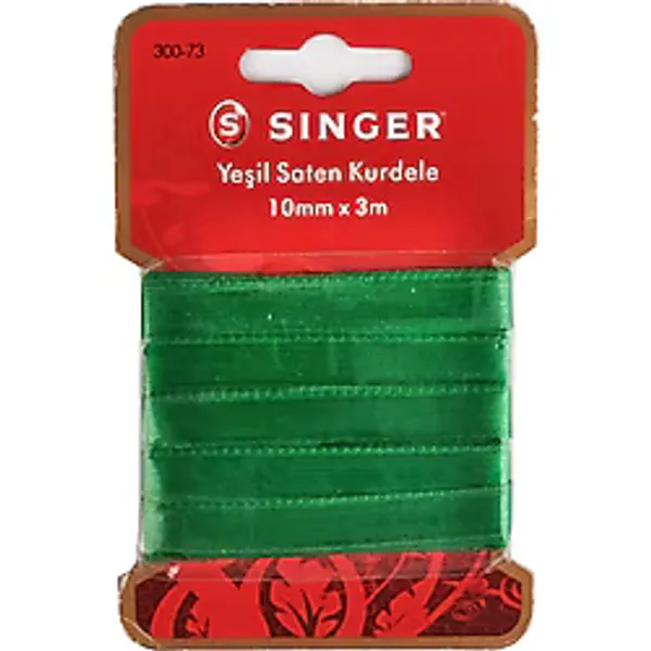 Singer Yeşil Saten Kurdele 10mm x 3m 300-73