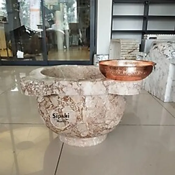 Sipahi Marble Rozalya Bej Ayaklı Düz Kurna