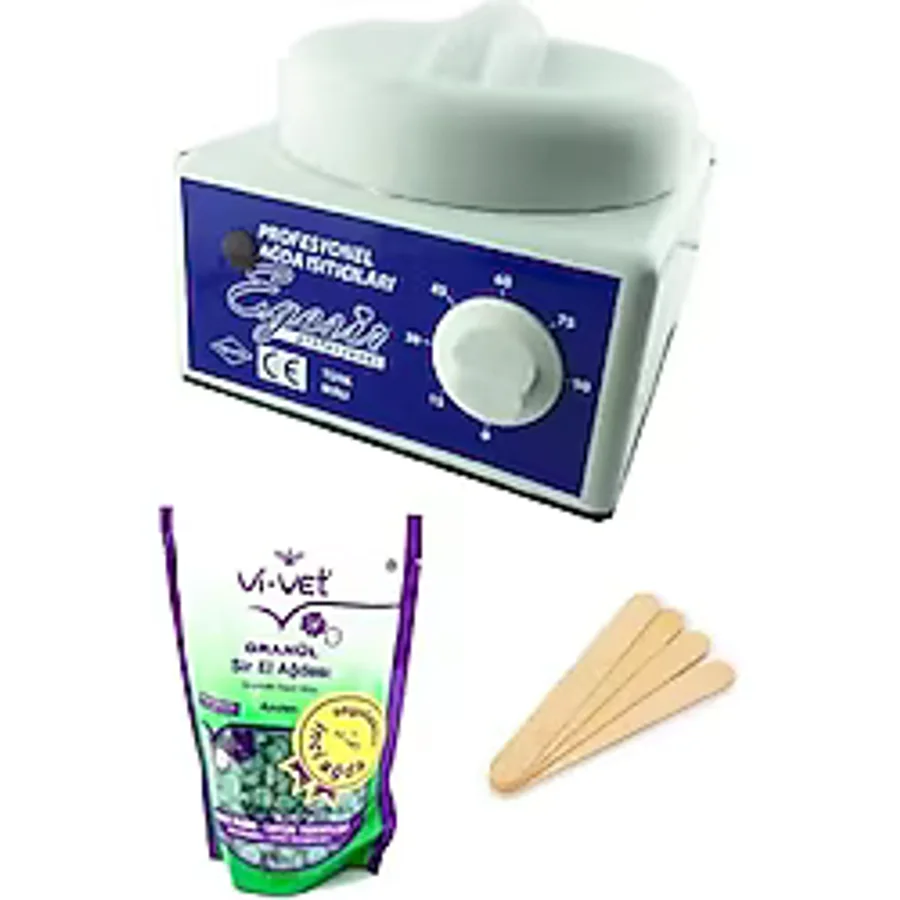 Sir Ağda Makinesi +azulen Soyulabilen Boncuk Ağda + Spatula Seti Original