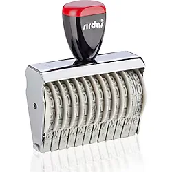 Sırdaş Numaratör Elle Çevirmeli 12 Hane 9 mm 15912 - Renkli