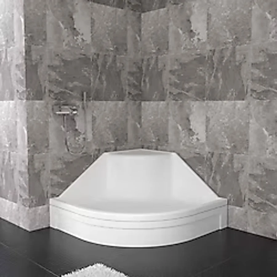 Sırduş 90x90x22 Oval Yüksek Oturmalı Duş Teknesi