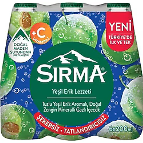 Sırma Tuzlu Erik Maden Suyu 6x200 ml