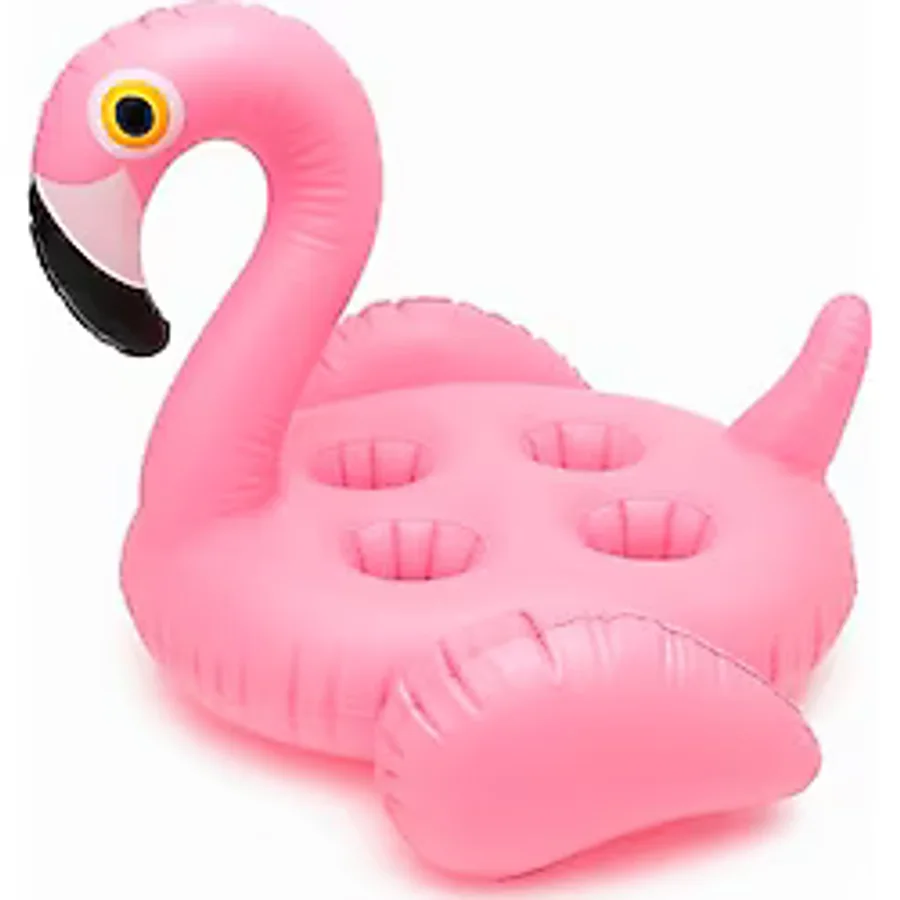 Şişme Bardak ve İçecek Tutucu Setleri - Havuz Partisi Temalı Modeller (Büyük Flamingo)