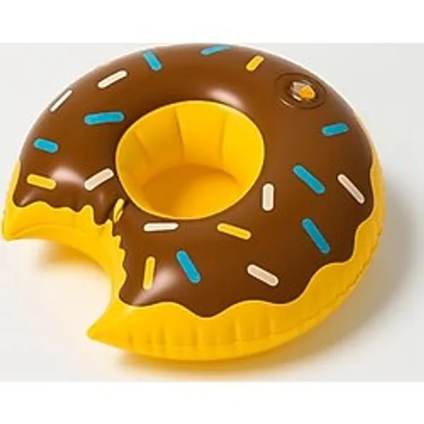Şişme Bardak ve İçecek Tutucu Setleri - Havuz Partisi Temalı Modeller (Siyah Donut)