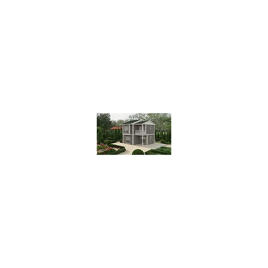 Sismik Prefabrik ve Çelik Yapı 90 M2 Çift Katlı Prefabrik Ev Beyaz