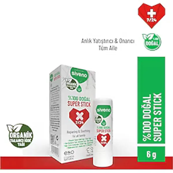 Siveno %100 Doğal Super Stick Anlık Yatıştırıcı Onarıcı Organik Yalancı İğde Yağlı 6 G