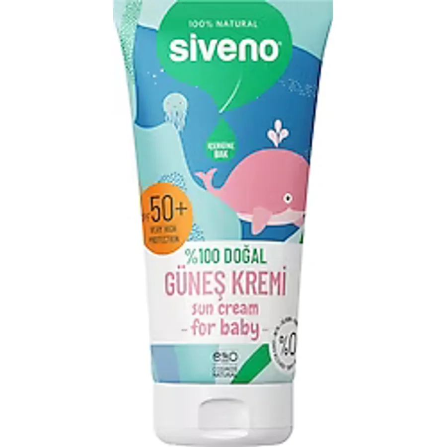 Siveno Doğal 50 ml 50 Faktör Bebek Güneş Kremi