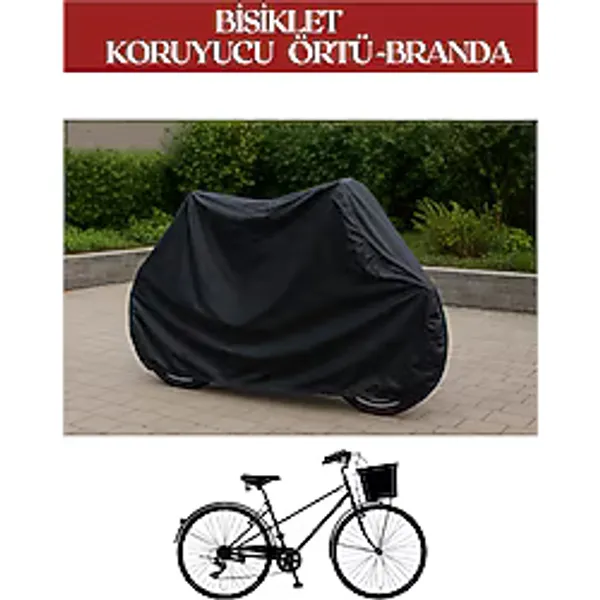 Siyah Bisiklet Brandası, Koruma Örtüsü, Su Ve Toz Geçirmez, 4mevsim Koruma Siyah